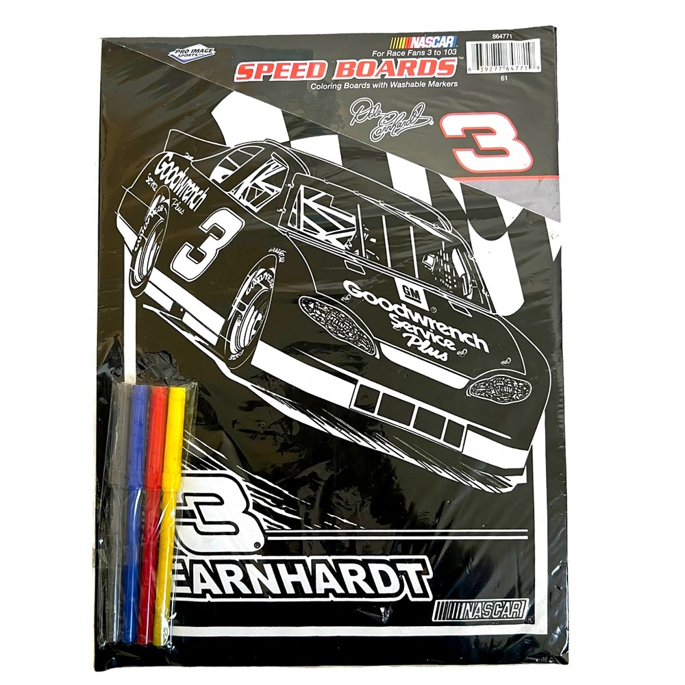 NASCAR Dale Earnhardt Fuzzy Art Vintage 2004 New In Package